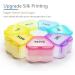 Rainbow Floral Weekly Pill Box - Large 7 Day Organizer for Vitamins and Medications - Buy Online on GoSupps.com