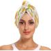 Orange Dry Hair Cap - 2 Piece Quick Dry Towel Set with Button Headband | Super Absorbent & Comfortable for International Shipping - Buy Online on GoSupps.com
