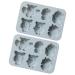 Milisten 4 Pcs Baking Cake Mold Homemade Soap Candle Silicone De para Gelatinas Owl Soap Molds Ice Cube Mold Roasting Pan Kitchen Baking Tool Silica Gel Baking Utensils Household 19.9x13.8cmx2pcs Bluex2pcs