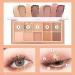 10 Colors Matte Nude Shimmer Eye Makeup Palette with Double Head Brush - High Pigmented, Long Lasting and Blendable Neutral Eye Palette - Buy Online on GoSupps.com