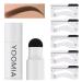 YOOMIA Eyebrow Stamp Stencil Kit Eyebrow Stamp Shaping Kit Waterproof Brow Stamp Hairline Shadow Powder (Dark Brown)