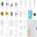 Eyeglass Nose Pads Eyeglass Repair Kits with Screwdriver for Glasses Sunglasses 100 Pcs 50 Pairs 13 Style Upgrade Version Soft Comfortable(100)