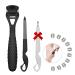 Foot Scraper Hard Skin Callus Remover Foot Shaver Foot File Pedicure Feet Care Set  Premium Stainless Steel Foot Care Tools for Dry Wet Foot Heel Callus Dead Cracked Skin Black