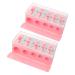 Homoyoyo Lot de 2 Taille-crayons 5 Trous pour Maquillage Manuel avec Couvercle Pointes Longues Compatible Crayons L vres et Sourcils Format Poche Couleur Rose Outil