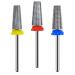 3Pcs Carbide 5 in 1 Nail Drill Bit Set- Two Way Rotate Use for Both Left and Right Handed- XF F M C 3/32 Inches Brocas Para Drill Nails for Acrylic Nail Gel Fast Remove Sliver