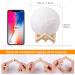 AGM 16-Color LED Moon Lamp with Remote & Touch Control - 3D Printed Night Light for Bedroom Caf & Dining Room | 15 cm | Dimmable Mood Light - Buy Online on GoSupps.com