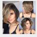 BGHJUE AFRICAN WIG Yellow Gradient Short Hair Lace Front Human Wigs for Black Women Pre Plucked Hairline Lace Front Wig Brazilian Remy Hair