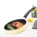 Pan 18cm Frying Pan Non-Stick Egg Dumplings Pan Fried Egg Pan Small Pan Gas Only Nonstick Metal Utensil Saucepan Safe Frying Pan Yellow 18cm Frying Pan Interesting