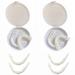 Flipped warm 2 pair of false teeth dentures for plug in at the top and bottom dentures silicone fake teeth cosmetic false teeth comfort natural instant veneers teeth