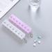 2Pcs Portable Pill Box Organiser - 7 Day Travel Tablet Box for Medication, Supplements, Vitamins - Pink and White - Buy Online on GoSupps.com