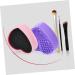 Angoily Silicone Brush Cleaner Makeup Sponge Makeup Brush Cleaner Sponge Makeup Cleaning Mat Brush Cleaning Silicone Daily Makeup Brush Cleaner Makeup Brush Purple Wet and Dry - Buy Online on GoSupps.com