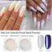 White Pearl Aurora Metallic Nail Powder - Iridescent Holographic Chrome Pigment for Glitter Manicure - 7 Colors Selection - Buy Online on GoSupps.com
