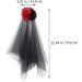 DEARMAMY Halloween Veil Black Rose Veil Wedding Veil Short for Women Girls Hair Decoration Headband Headwear Costume - Buy Online on GoSupps.com
