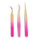 Nail Strass picking tweezers 3 pieces nail art tweezers manicure rhinestone tongs with color gradient straight curved tips made of stainless steel