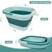 Collapsible Foot Bath 2PCS with Handle | Portable Foot Soaking Tub | Massage Nodes | Home Foot Spa Basin | Blue & Pink - Buy Online on GoSupps.com