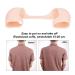 Breathable Removable Silicone Shoulder Pad for Men & Women - Soft Drop Proof Daily Wear - White Skin Colour (L - Buy Online on GoSupps.com