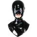 Unisex Black Latex Hood Rubber Mask with Open Mouth & Nose Zippered Design for Comfort - Buy Online on GoSupps.com