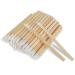 100 Pieces Bamboo Handle Lip Applicators Disposable Lip Brushes Lipstick Brush Lip Gloss Applicator Wands Mascara Wands Nail Brushes Lip Extension Makeup Applicators Tools for Women Girls
