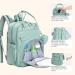 BabbleRoo Baby Changing Bag Backpack Nappy Changing Back Pack Diaper Bags with Changing Mat & Pacifier Holder for Mom & Dad - Sage Green - Buy Online on GoSupps.com