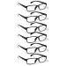 COJWIS Reading Glasses 6 Pack Men and Women Quality Spring Hinge Blue Light Filter Reader Glasses (6 Black 1.25) 6 Black 1.25 x