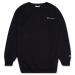 Champion Crewneck Fleece Sweatshirt for Men's Big and Tall with Script Logo 5X Tall Black