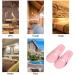 Buy Tianmao 5 Pairs Hotel Slippers - Coral Fleece Closed Toe Guest Slippers for Spa & Travel - Universal Size 28.5x11cm - Pink & Beige - Buy Online on GoSupps.com