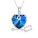 LONAGO Stethoscope Pendant Necklace with Heart Crystal 925 Sterling Silver Nurse Stethoscope Necklaces Birthday Graduation Nurse Week Gifts for Doctor Nurse Women September Sterling Silver