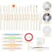 Vathery Nail Design Accessories Set - 15 Brush Set 5 Puncture Pens 30 Striping Tapes & Tweezers for Perfect Nail Art - International Shipping Available - Buy Online on GoSupps.com