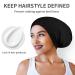 Satin Lined Sleep Bonnet for Men and Women | Adjustable Strap | Stay On All Night Hair Wrap | Black - 1 Pack - Buy Online on GoSupps.com