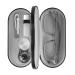 Cairiac contact lens case and glasses case 2 in 1 double -sided portable glasses case contact lens case with mirror tweezer remover gift for everyone who wears contact lenses (black)