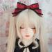 Limtula Gothic Lace wknot Barrettes for Cosplay Party w Barrette Women Role Play Hair Clip Anime Maid Costume Headdress Light Purple - Buy Online on GoSupps.com