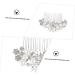 SOESFOUFU Bridal Hair Accessories Pearl Crystal Hair Comb Bridal Hair Comb Pearl and Crystal Rhinestone Hair Clip Pearl Hair Pin Pearl Hair Barrettes Tiara Wedding Bride Hair Piece - Buy Online on GoSupps.com