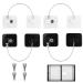 4 pieces of refrigerator lock with keys child locking without drilling for closet and drawers window locks Enster backups Children for refrigerator cupboards windows 2 black and 2 white