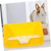 Box Rabbit Toilet Pet Pee Toilet Pet Litter Tray Small Pet Toilet Rabbit Potty Bunny Potty Pet Potty Bunny Toilet Pet Drawer Potty Pet Supply Pet Training Corner 28.5X23.5X15.5CM Yellow - Buy Online on GoSupps.com