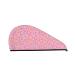 Hair Towel Wrap Hair Drying Towel with Button Towel Turban Head Towel to Dry Hair Quickly (Pink Donut)