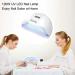 120W UV LED Nail Lamp Professional Nail Dryer | Gel Polish Light with 4 Timer Settings, LCD Display, and Sensor | Includes Manicure Tool Set - White - Buy Online on GoSupps.com