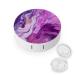 Contact Lens Case Marble Purple Colorful Print Plastic Contact Lens Case contact Lens Care Box ontact Lens Travel Box
