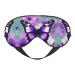 Purple Butterfly Double-Sided Sleep Eye Mask Comfort Soft Blindfold with Adjustable Strap Block Out Light Black