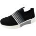 Freetime Women's Sneakers - Lace-Up Mesh Leisure & Hiking Shoes Soft Sole Sport Slip-On Walking Shoes Black 37 - Buy Online on GoSupps.com