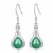 Earrings Chrysoprase Earrings Sterling Silver Retro Inlaid with Natural Jade Temperament to Modify The Face Shape Silver Jewelry Gift Chrysoprase Earrings