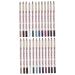 FOMIYES 24 Pcs Green Colored Pencils Waterproof Black Eyeliner Eyeshadow Pencil Set White Pole Mousse Miss 1 count (Pack of 1) As Shownx2pcs