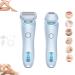 Women s Electric Razor Hypoallergenic Waterproof Rechargeable Digital Display Safe for Sensitive Skin 2 in 1 Triple-Blade Shaver for Face Legs Underarms & Bikini (Blue)