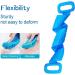 Silicone Bath Brush for Shower - Back Body Scrubber Belt - Easy to Clean & Exfoliate - Blue - Buy Online on GoSupps.com