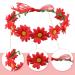 Drokit Red Daisy Flower Headband - Boho Floral Wreath for Women and Girls - Buy Online on GoSupps.com