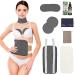 Fuguib Castor Oil Pack Wrap Kit of 8 Reusable Organic Castor Oil Compression WRAP WOLD BAG and Storage Bag for Leber Detox Comfort Sleep Constipation and Inflammation-Gray 8 Pack (Gray)