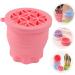 Ipetboom Powder Puff Cleaning Bowl Makeup Brush Scrubber Silicone Makeup Brush Makeup Brush Cleaning Pad Brush Cleaning Bowl Makeup Brush Cleaning Mat Sponge Silica Gel Tool Pink 10x8.5cm Pink - Buy Online on GoSupps.com