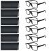 SIGVAN 6 Pack Reading Glasses for Women Men Blue Light Blocking Spring Hinge Anti Eyestrain/Glare Computer Readers (6 Black 2.0) 6 Black 2.0 x