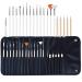 Peutpy 20-part set with 15 nail brush and 5 points for nail art acrylic brushes decoration UV gel or acrylic manicure tools white