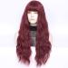 FVCENT 27-Inch Burgundy Curly Synthetic Wig with Bangs for Women & Girls - Charming & Stylish - Buy Online on GoSupps.com