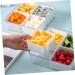 FELTECHELECTR Dried Fruit Plate Fruit Tray with Lid Appetizer Tray Party Candy Case Child Vegetable Storage Rack 20X20X6.5CM White - Buy Online on GoSupps.com